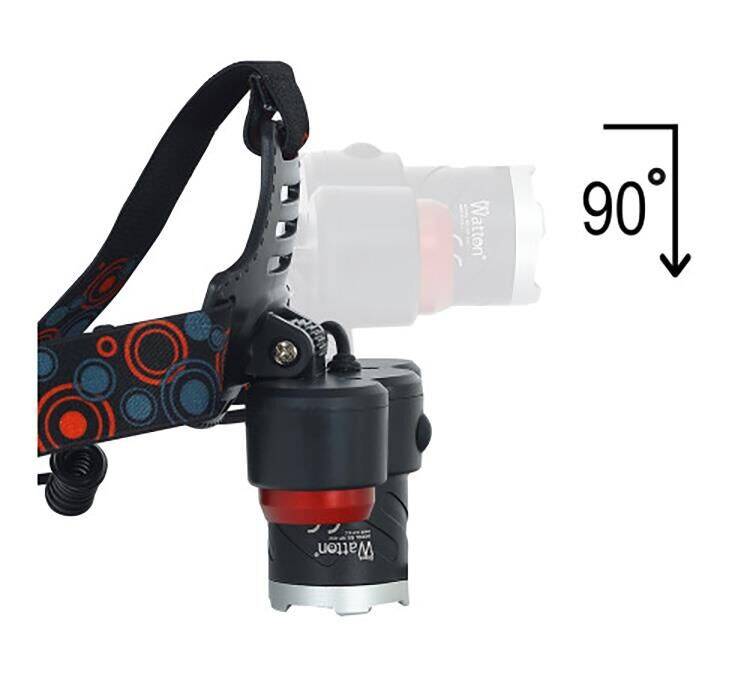 Watton WT-632 Cree T6 6.000 Lümen Yağmur Suyu Geçirmez Kafa Lambası - 4